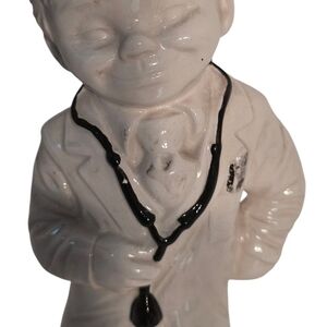 Vintage Our Doc Ceramic Figurine Dr. Viard Medical Doctor Statue Retro Collectib